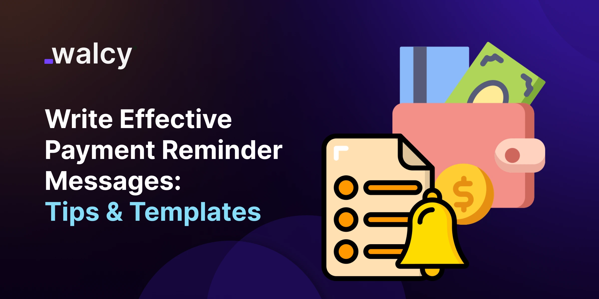 featured image of a blog titled payment reminder message