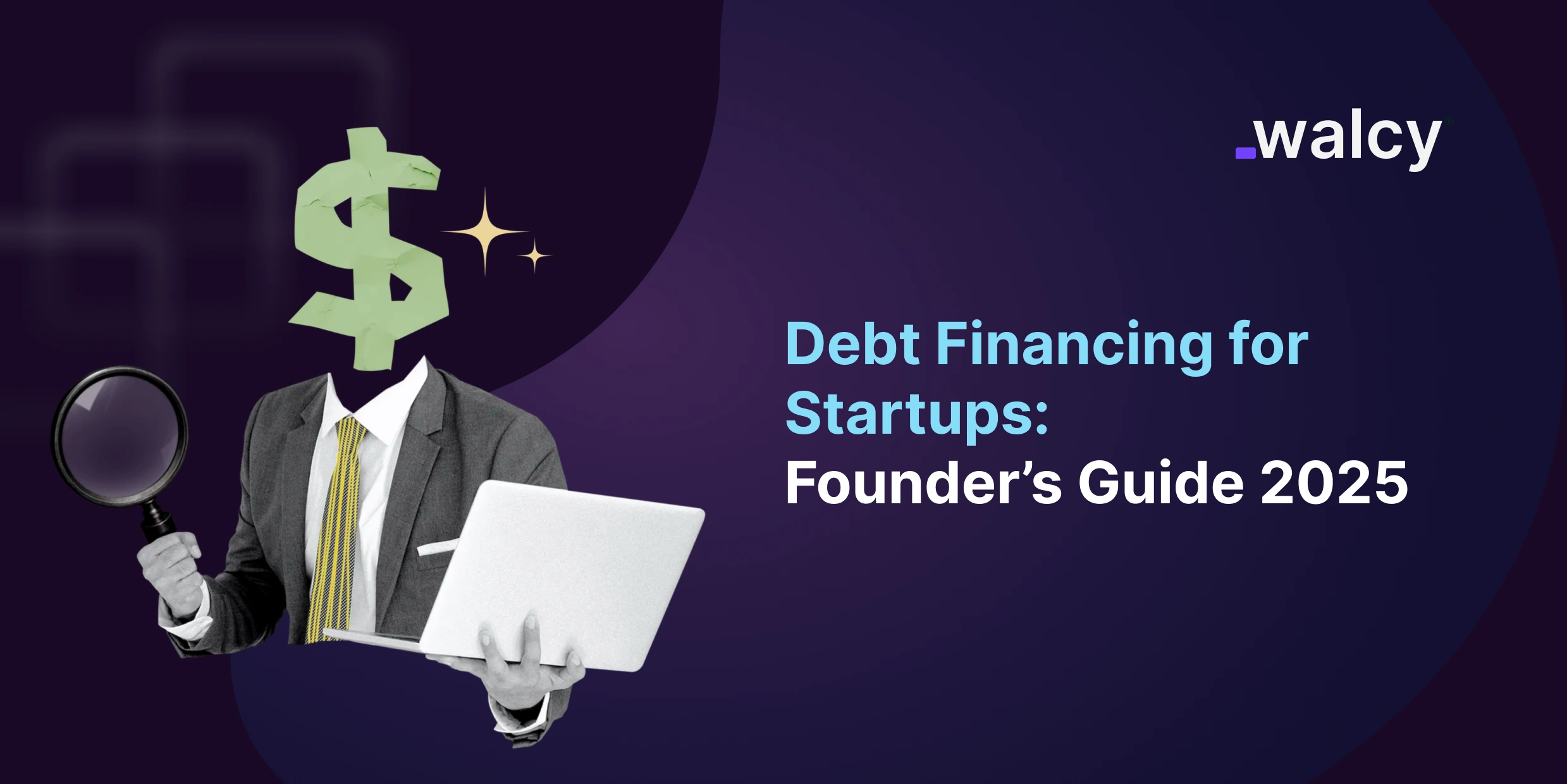 feature image of a blog titled debt financing for startups